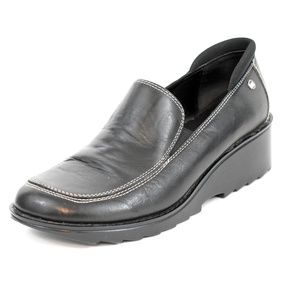 Tommy Hilfiger Leather Slip On Platform Loafers